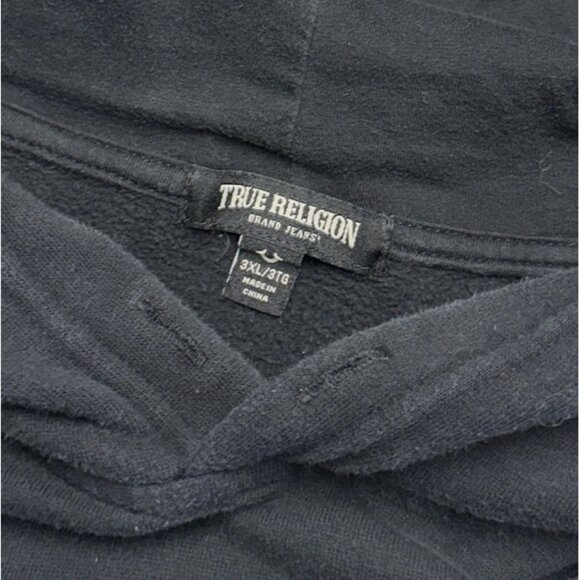 True Religion Hoodie Sweatshirt Mens 3XL 25.5x27.5 Embroidered - Picture 7 of 11